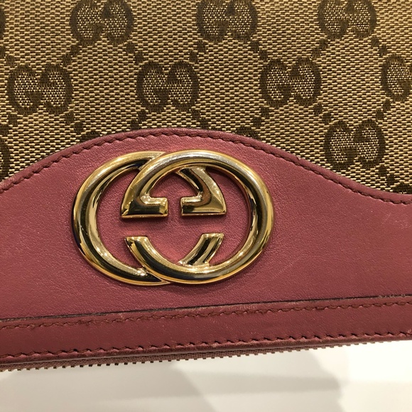 Gucci Pink GG Canvas Zip Around Wallet Sku#84384 (Gently used) - Picture 14 of 14